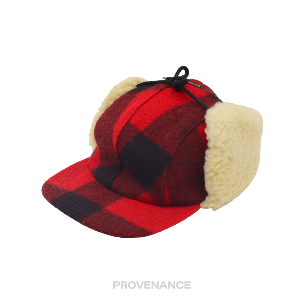 🔴 Filson Double Mackinaw Wool Cap - Red Black Plaid